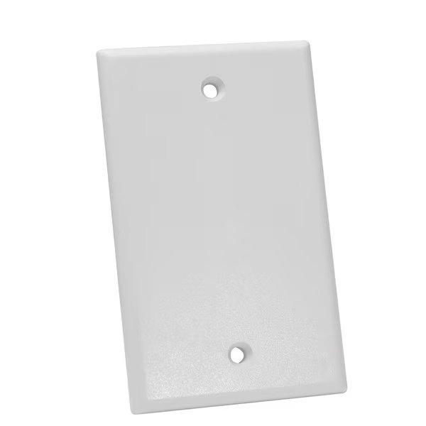 Keystone Wall Plate, Single-Gang - Blank, White, Quest Technology International, Mfr#: NFP-1008